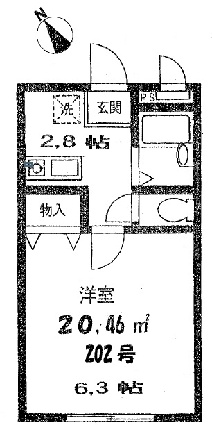 フレグランス202の間取り