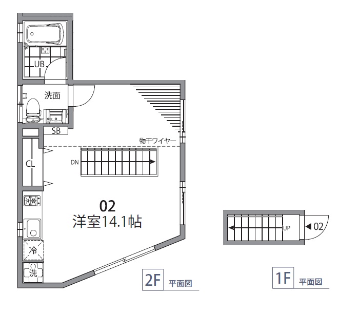 グランエッグス自由ヶ丘E2の間取り