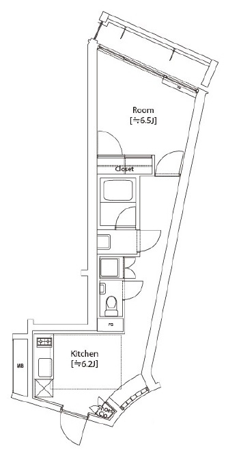 カスタリア祐天寺403の間取り