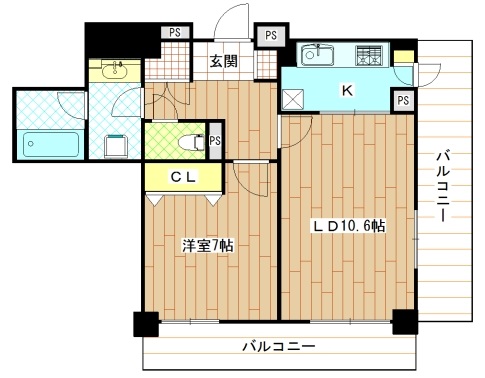 パーク・ノヴァ恵比寿203の間取り