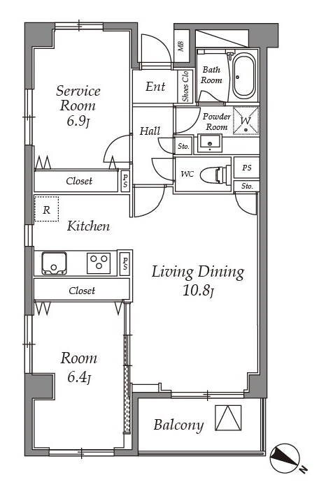 カスタリア目黒502の間取り