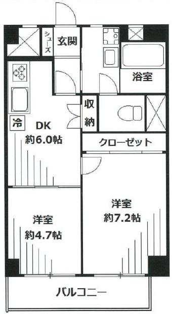 秀和第2南平台レジデンス421の間取り