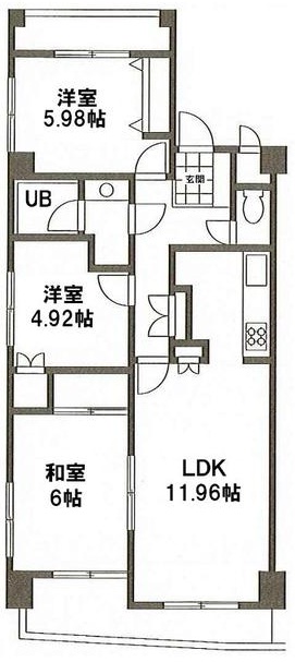 Y・FLAT(ワイ・フラッツ)302の間取り