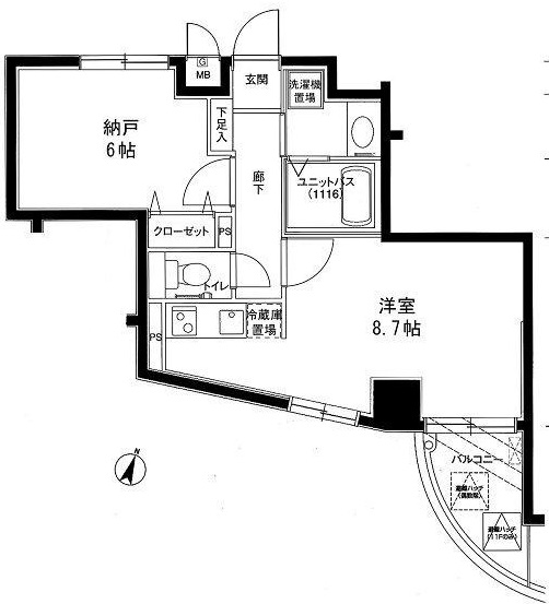 メインステージ西麻布2503の間取り