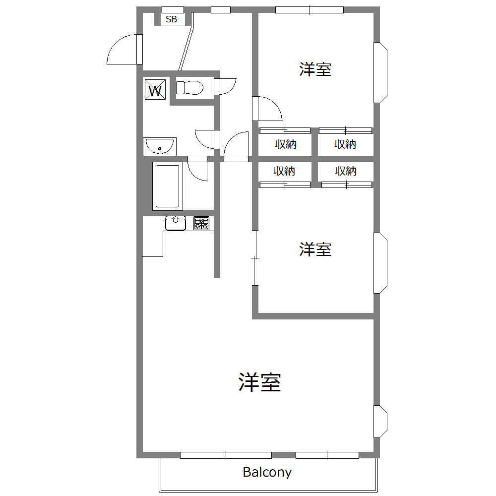 パレスKY401の間取り