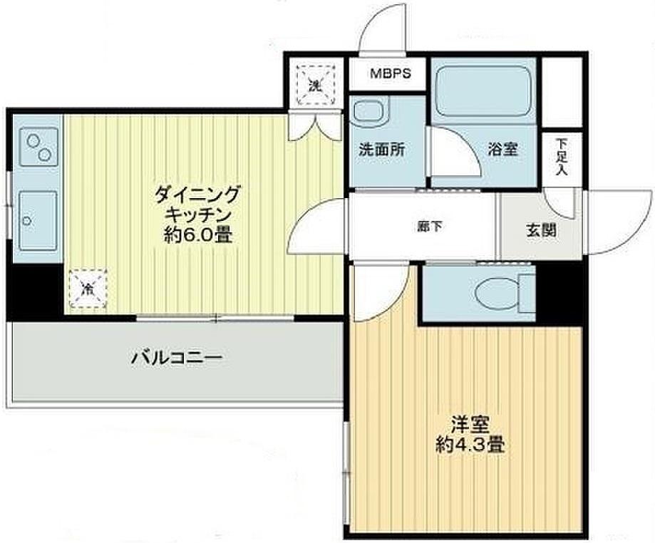 日興パレス広尾プラザ1102の間取り