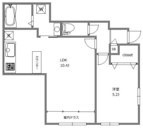 ルクレール東山101の間取り