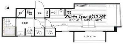 コンフィーネ恵比寿202の間取り