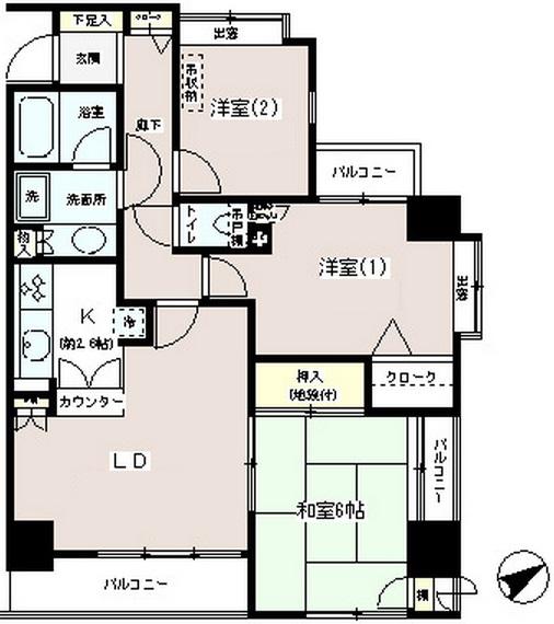 高輪パーク・ホームズ1001の間取り