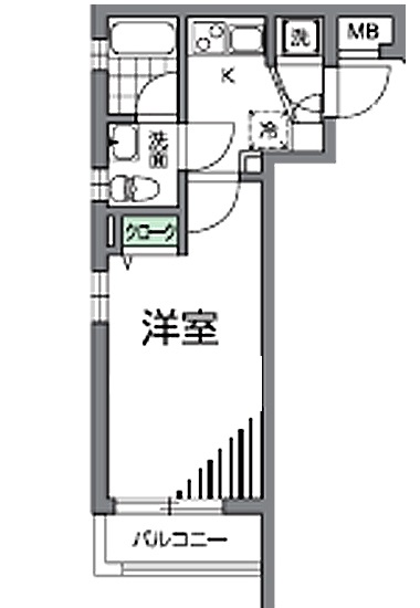 M's麻布十番307の間取り