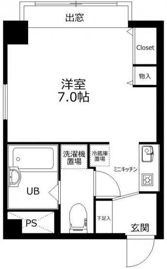 いーすと恵比寿401の間取り