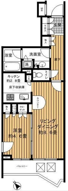 アクシルコート三軒茶屋402の間取り