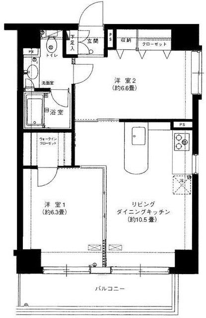 恵比寿レーベン302の間取り