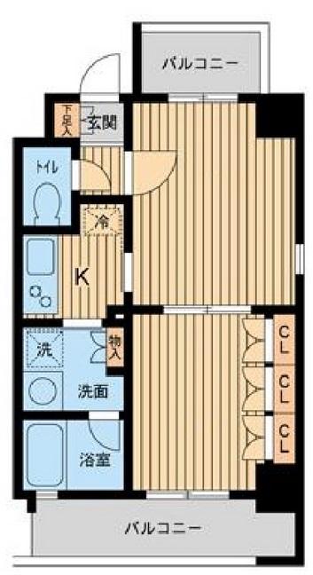 パークフラッツ渋谷代官山(旧ベルフェリーク渋谷代官山)506の間取り