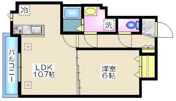 メゾンボヌール202の間取り