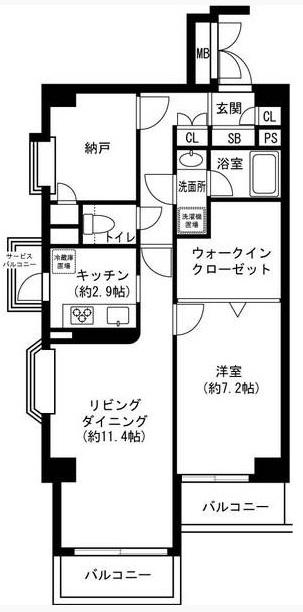 クレストヒルズ青葉台305の間取り