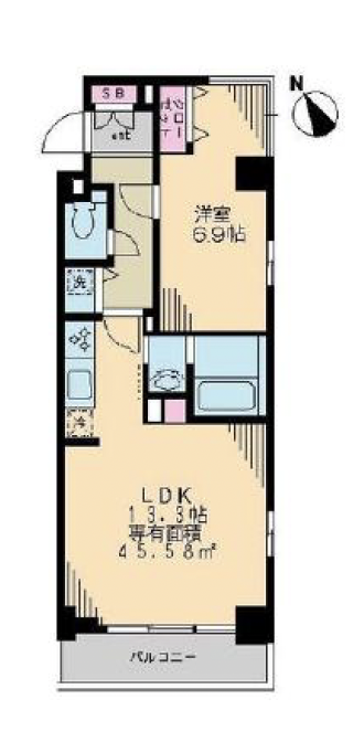 リヴェール三軒茶屋201の間取り
