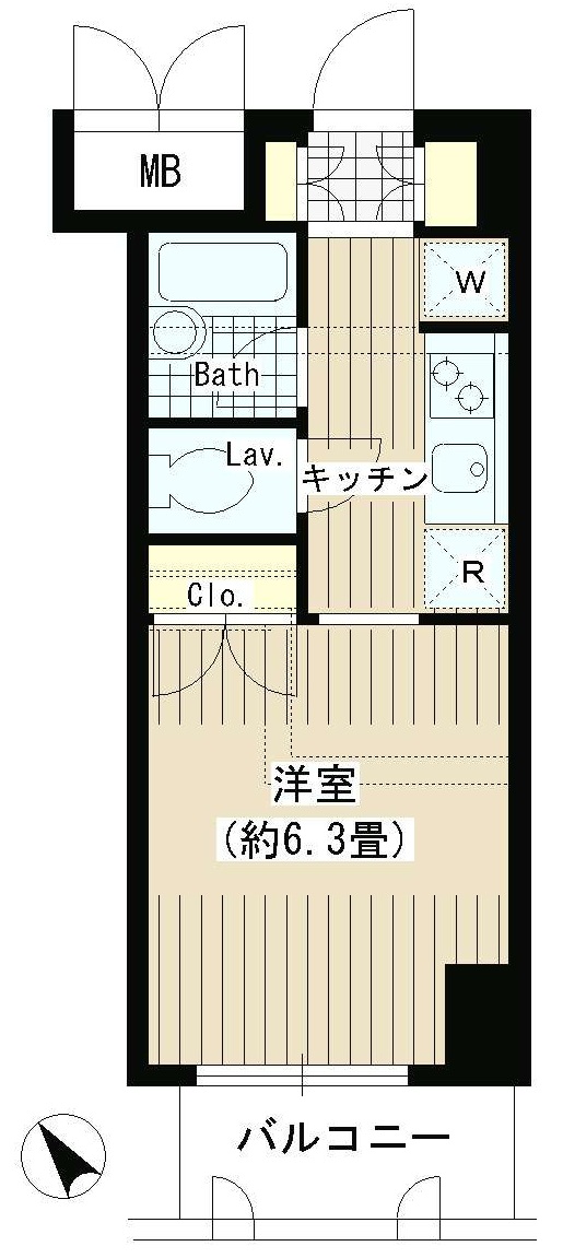 タキミハウス渋谷203の間取り