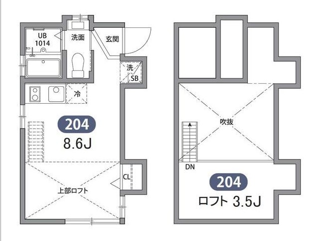 グランエッグス桜新町A204の間取り