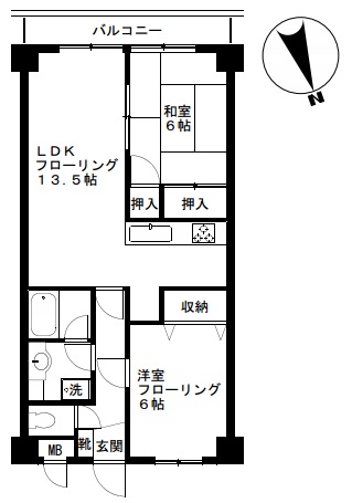 オリオン上馬103の間取り