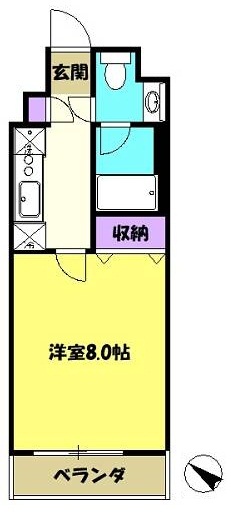 プレール・ドゥーク桜新町202の間取り