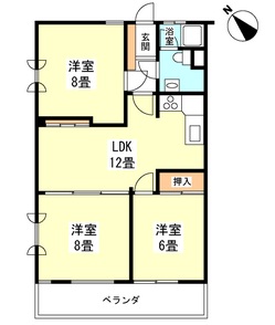 代官山マグノリアハウス202の間取り