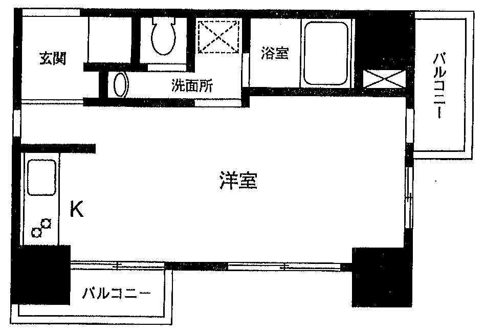 クレードル白金503の間取り