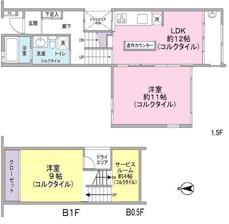 ロクタス(6+)1Fの間取り