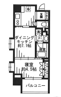 レジディア池尻大橋1301の間取り