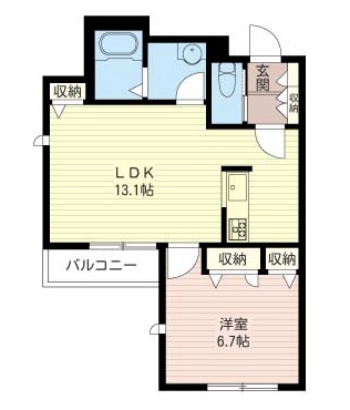 代沢シャーメゾン102の間取り