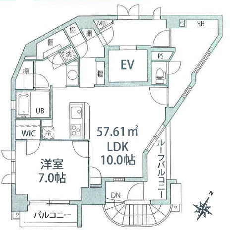 FLEG学芸大学(フレッグ学芸大学)701の間取り