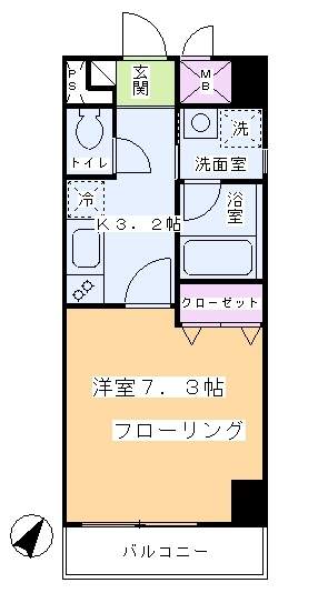 COZY　COURT　三軒茶屋　TOKYO402の間取り