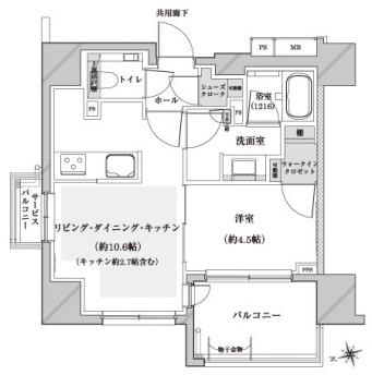 グランスイート渋谷桜丘1201の間取り