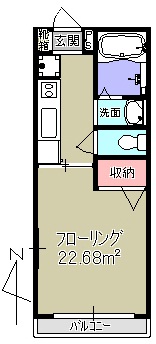 メゾン・カスミ102の間取り