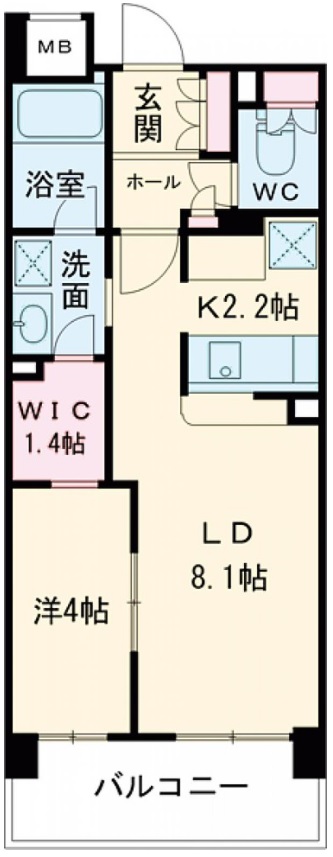 ガーデンヴィラ三軒茶屋106の間取り