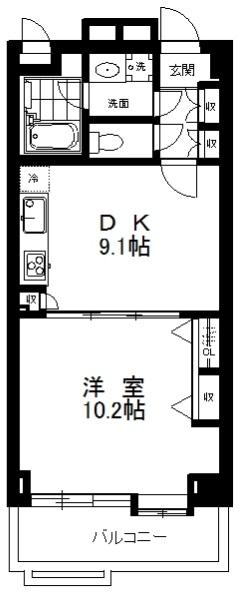 リヴァージュ恵比寿206の間取り