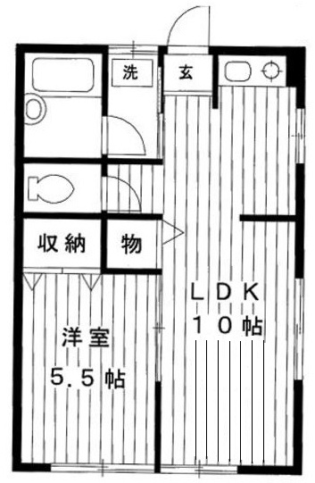 ヴェルディ下馬206の間取り