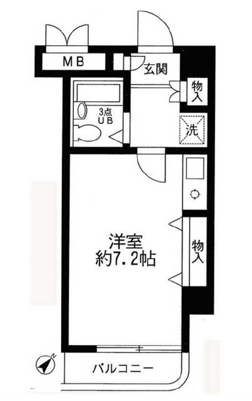 パークサイドフラット三茶202の間取り