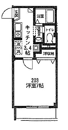 メイプルコート駒沢203の間取り