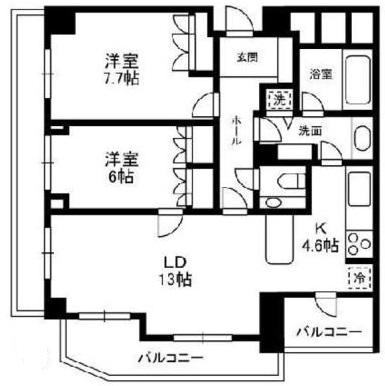 南平台ハウス201の間取り