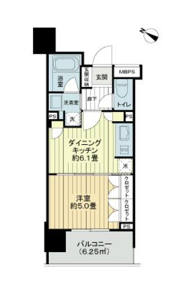 ライオンズアイル渋谷松濤205の間取り