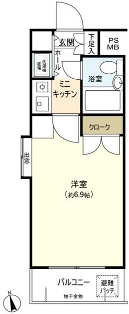 パーク・ノヴァ三軒茶屋南1階の間取り