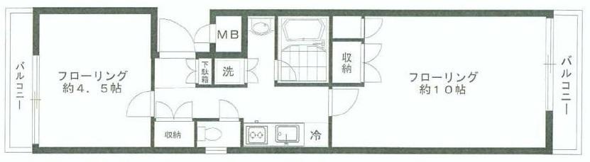 Y's FLAT(ワイズフラット)101の間取り