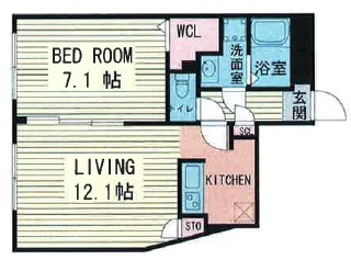 ブランシェ渋谷松見坂WEST402の間取り