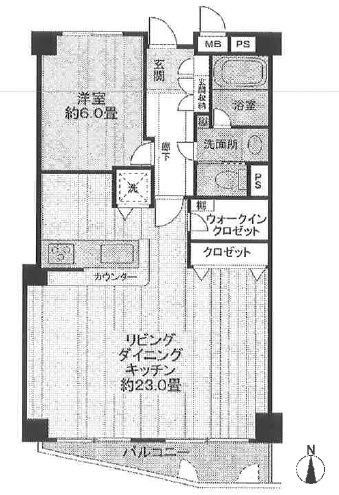 ヴェラハイツ恵比寿408の間取り