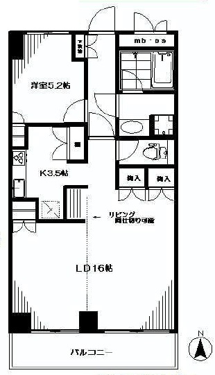 マートルコート恵比寿20001802の間取り