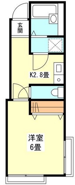 クラスカアパートメント2号館201の間取り