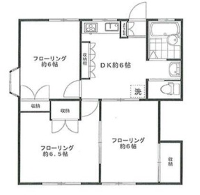 川勝コーポ201の間取り