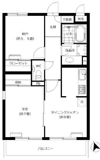 ローズガーデン池尻303の間取り