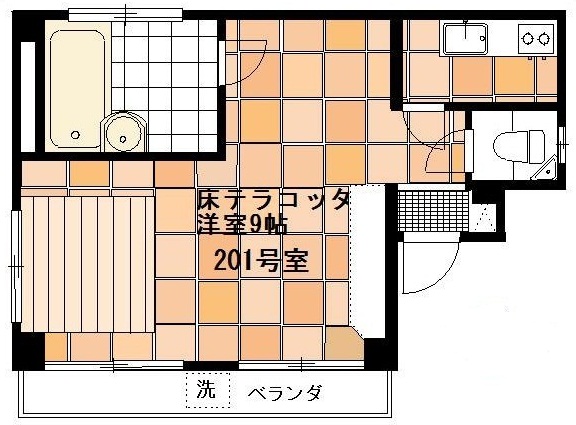 セレニティー三軒茶屋201の間取り